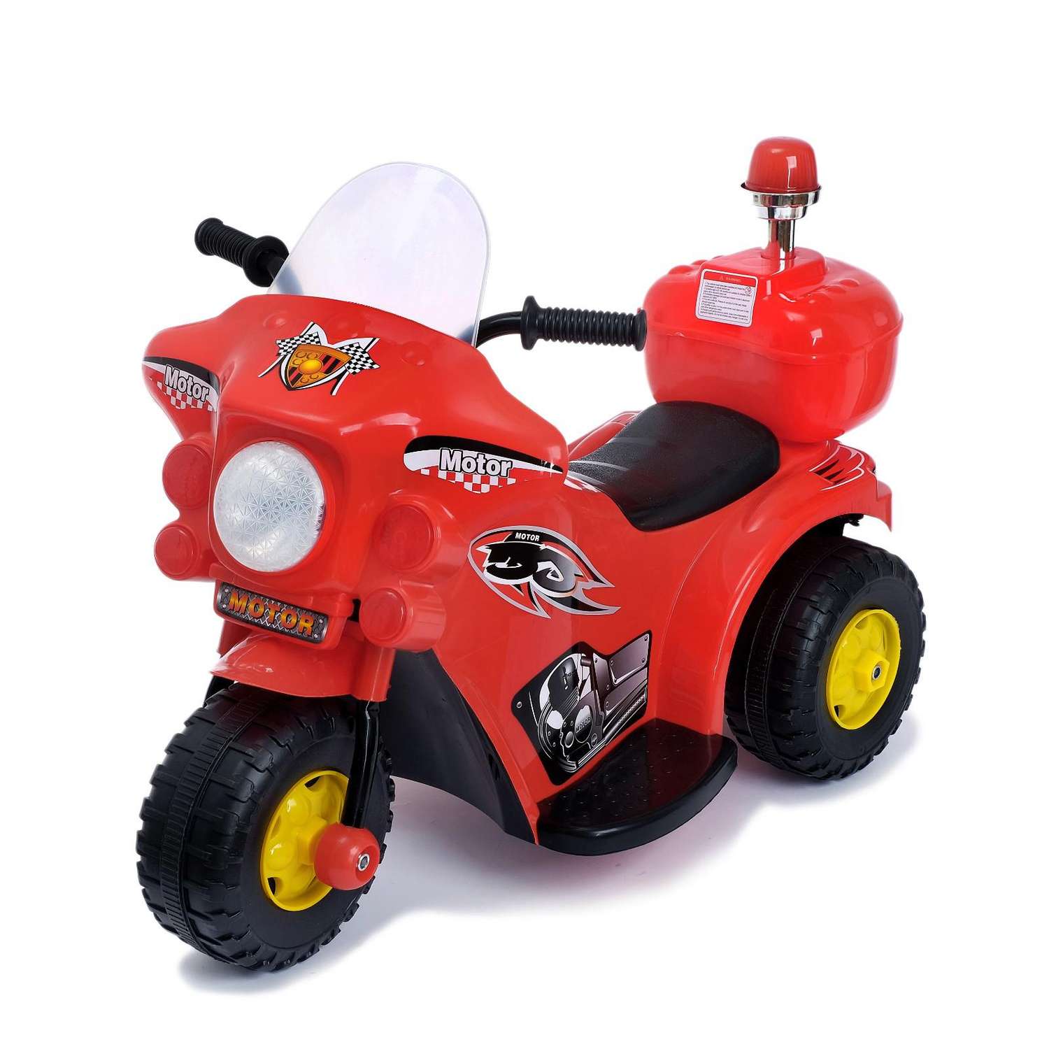 Электромотоцикл Sima-Land шерифа цвет красный - фото 1