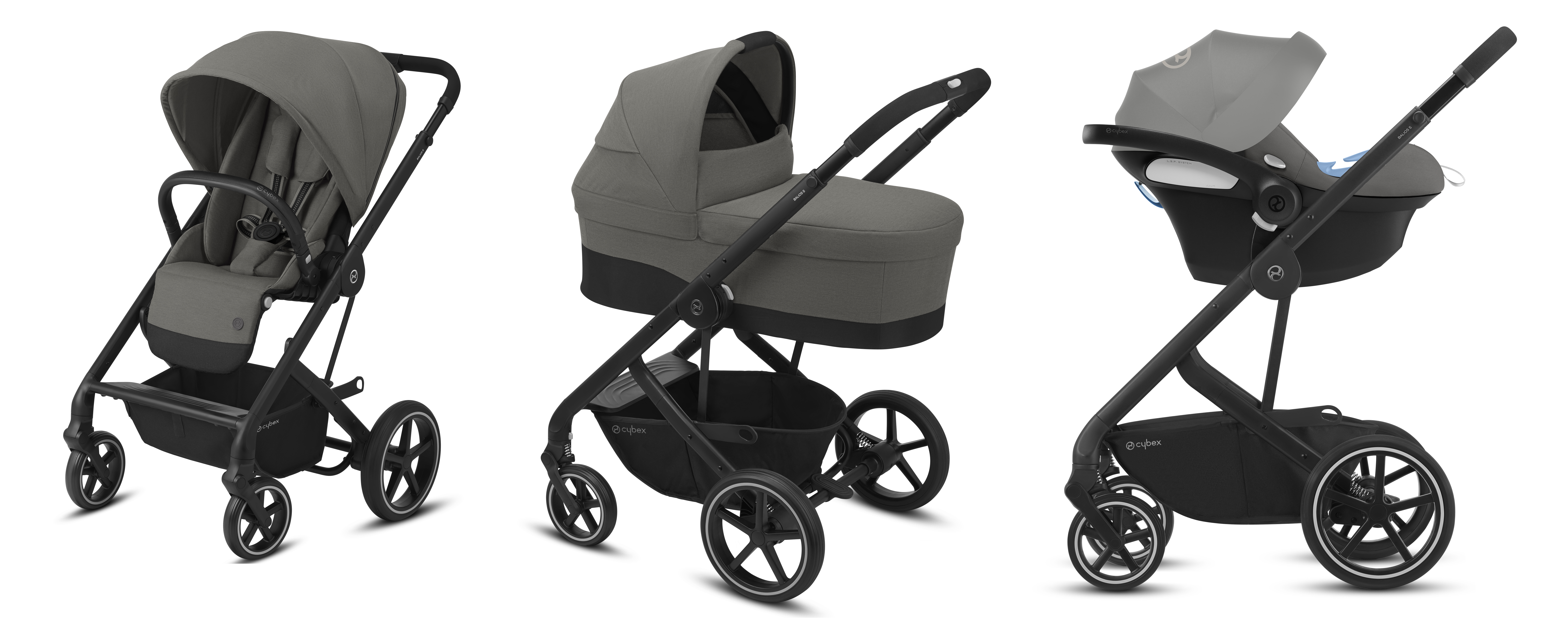 Коляска 3в1 Cybex Balios S Lux BLK Soho Grey - фото 7