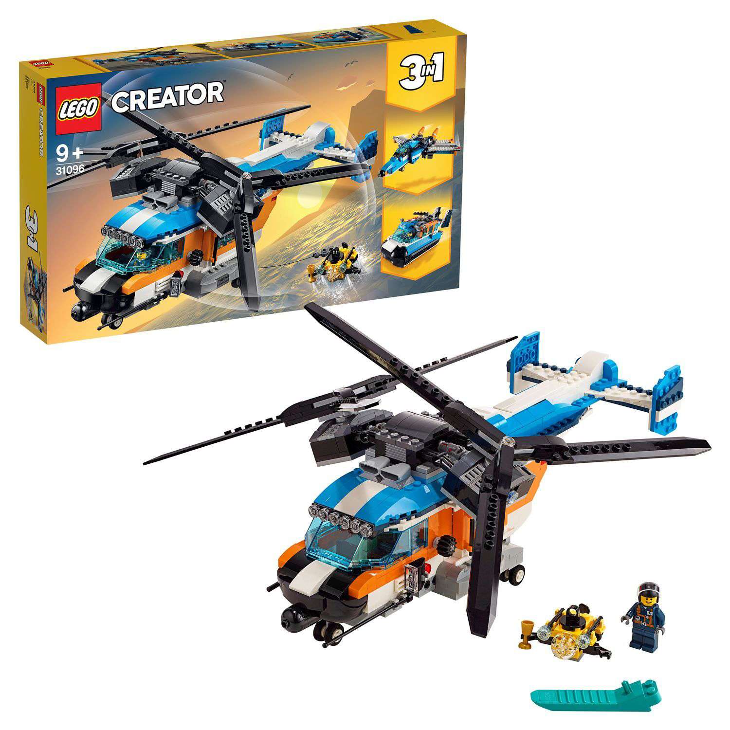 Конструктор LEGO Creator 2роторный вертолёт 31096 - фото 1