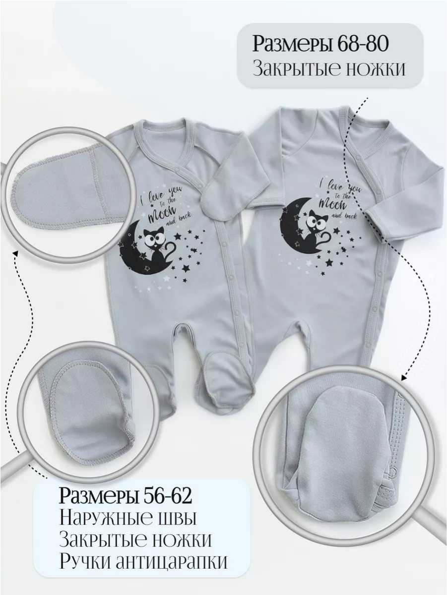 Комбинезон 2 шт babyglory LBB001017 - фото 4