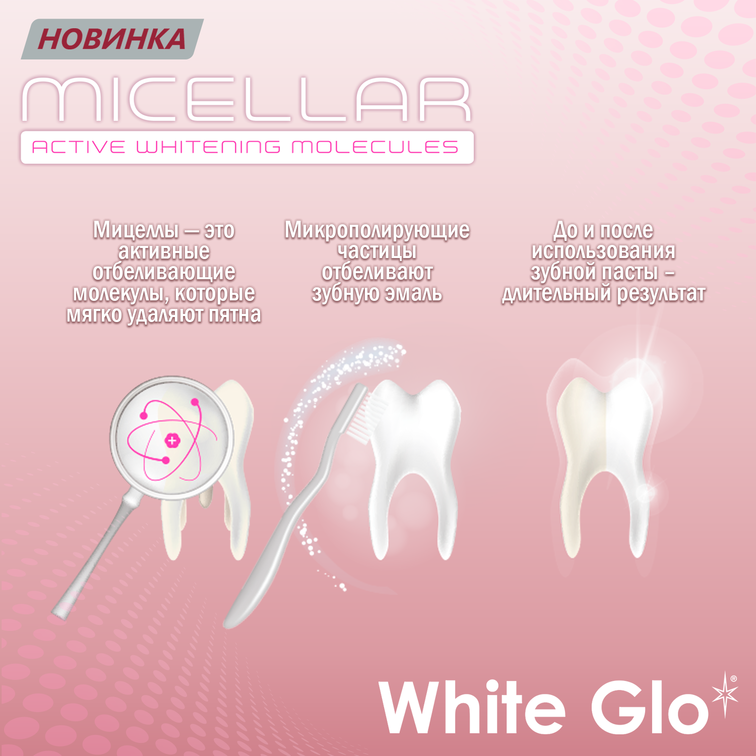 Зубная паста WHITE GLO отбеливающая мицеллярная 100 г - фото 6