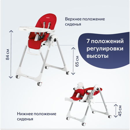 Стульчик для кормления Peg-Perego Prima Pappa Follow Me Fragola