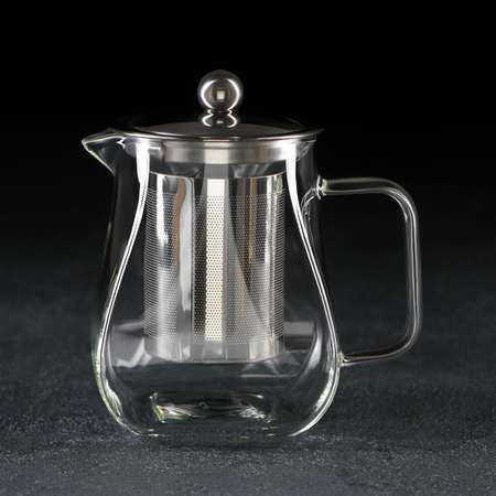 Чайник Sima-Land стеклянный заварочный с металлическим ситом «Бингли» 500 мл