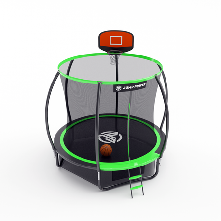 Батут Jump Power 8 ft Pro Inside Basket green