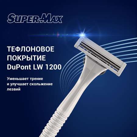 Бритва многоразовая Super-Max 5 сменных картриджа с 3 лезвиями Swift 3