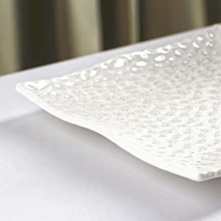 Тарелка Sima-Land керамическая квадратная «Воздушность» d=15 см цвет белый