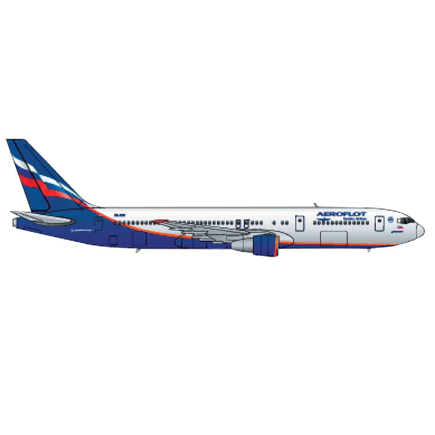 Модель для сборки Звезда Авиалайнер Боинг-767 7005 - фото 3