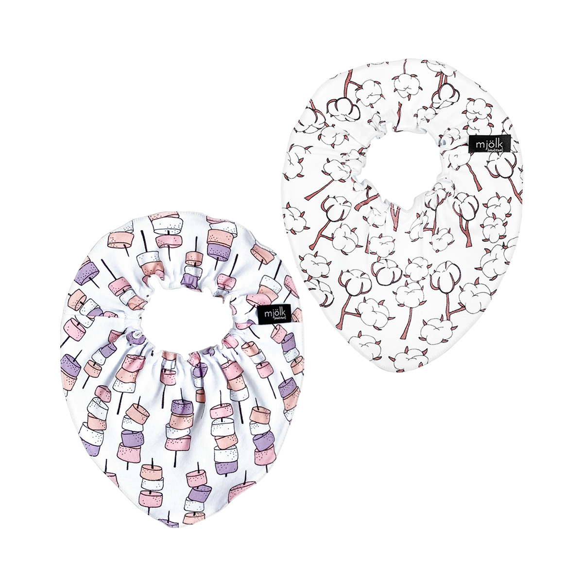Нагрудник Mjolk Mini Маршмэллоу/Хлопок 2 шт. - фото 1