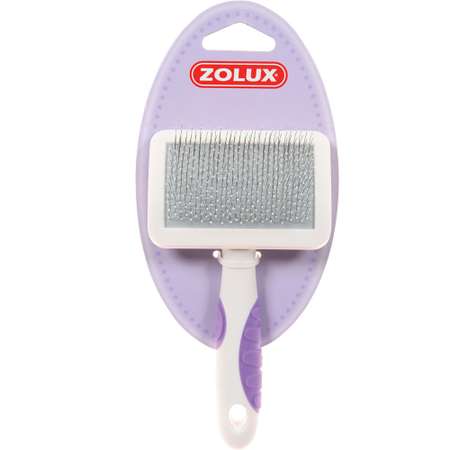 Пуходерка для кошек Zolux пластиковая средняя Бело-фиолетовая