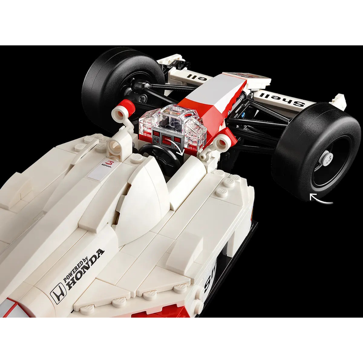 Конструктор LEGO Icons Гоночный автомобиль McLaren MP4/4 и Айртон Сенна 10330 - фото 11