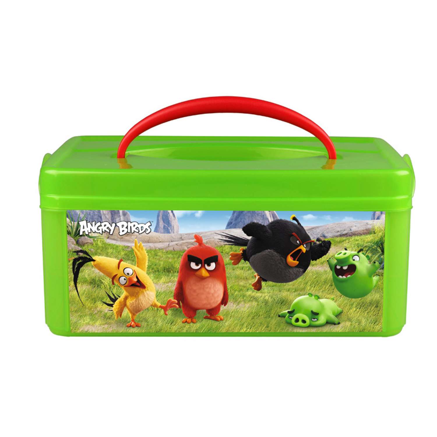 Коробка универсальная Angry Birds с ручкой с аппликацией ANGRY BIRDS - фото 1