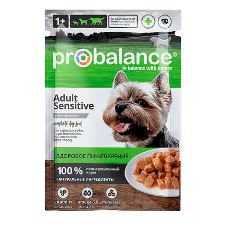 Корм консервированный ProBalance Sensitive для взрослых собак с чувствительным пищеварением 85 г