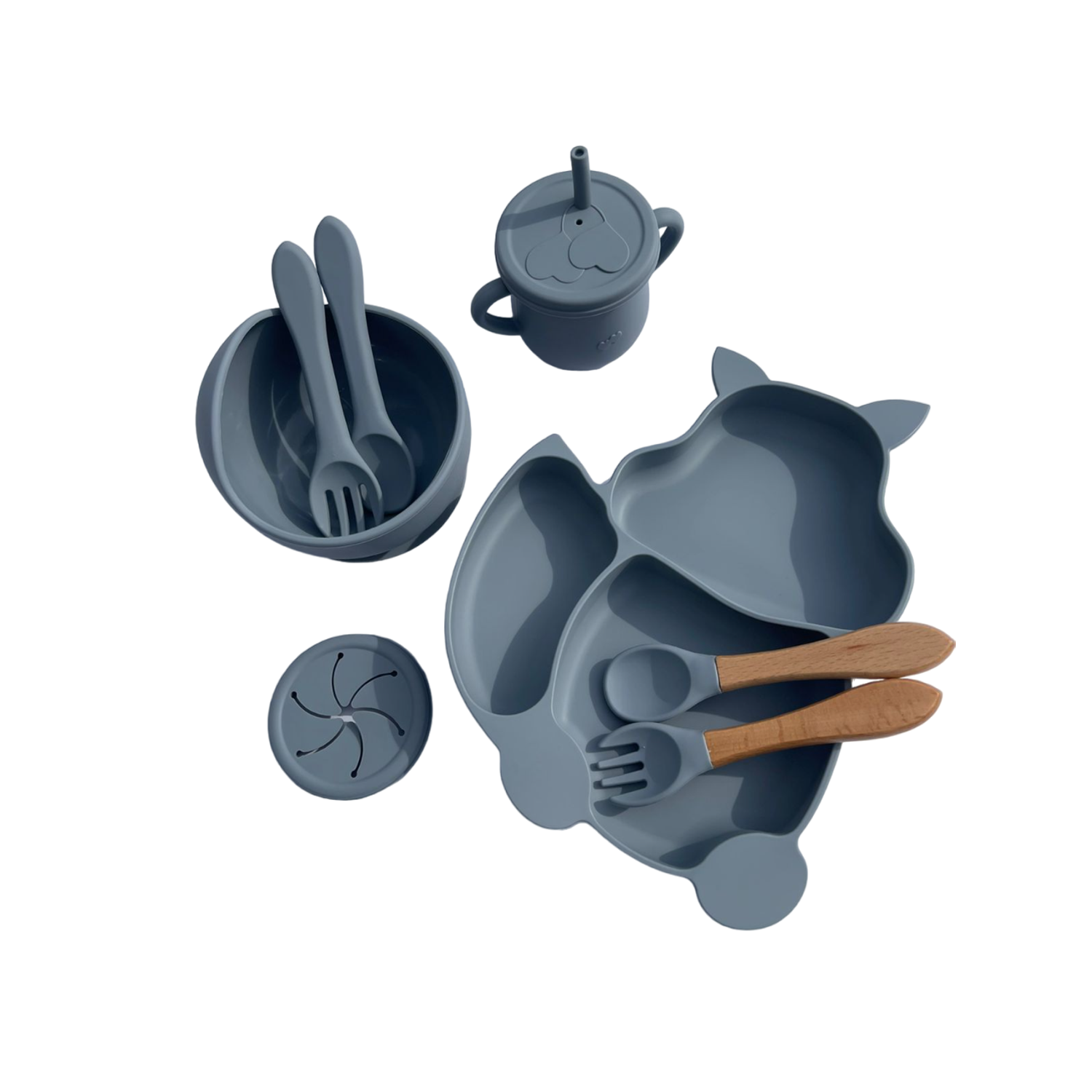 Набор детской посуды PlayKid серый - фото 1