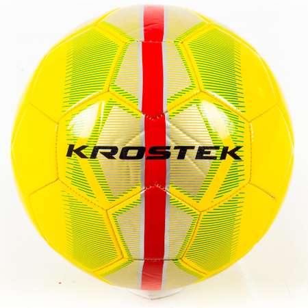 Мяч Krostek футбольный 1 size 5 ПВХ желтый