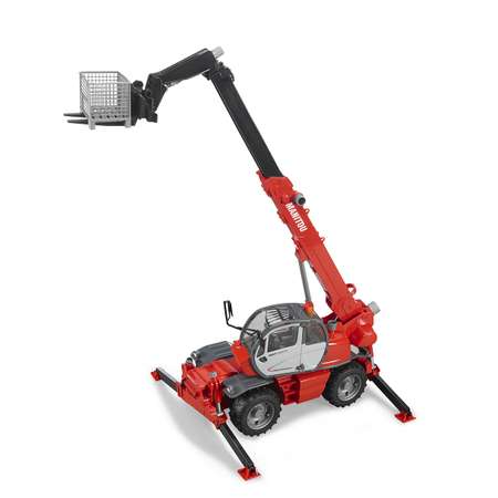 Автомобиль BRUDER 02129 Погрузчик колесный Manitou MRT 2150 с телескопическим ковшом