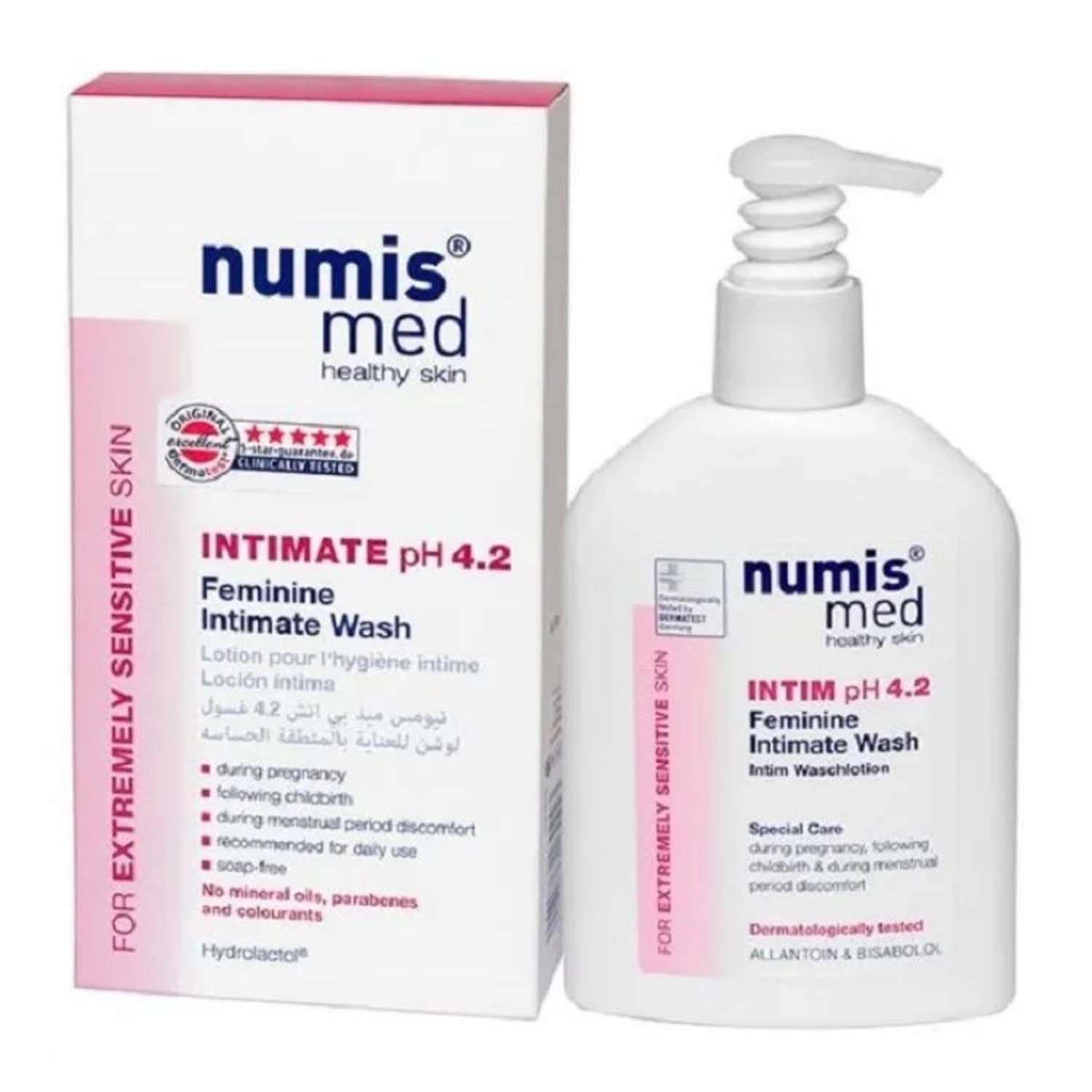 Гель для интимной гигиены numis® med pH 4.2 нежный уход для чувствительных участков 200 мл - фото 1