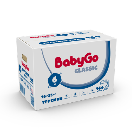 Трусики Baby Go XL 16-25кг 144шт