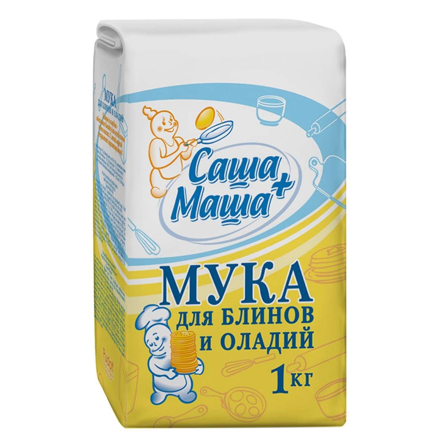 Мука Саша+Маша Для блинов и оладий 1 кг - фото 1