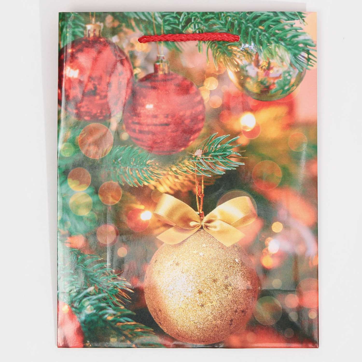 Пакет Sima-Land ламинированный вертикальный «Новогодние шарики». MS 18×23×8 см - фото 6