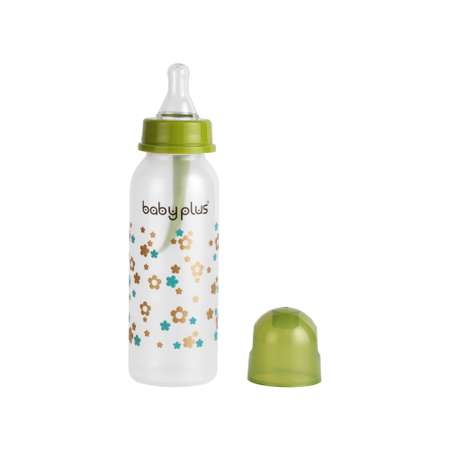 Бутылочка для кормления Baby Plus с ложкой и соской BP5114-B-3 250 мл зеленая