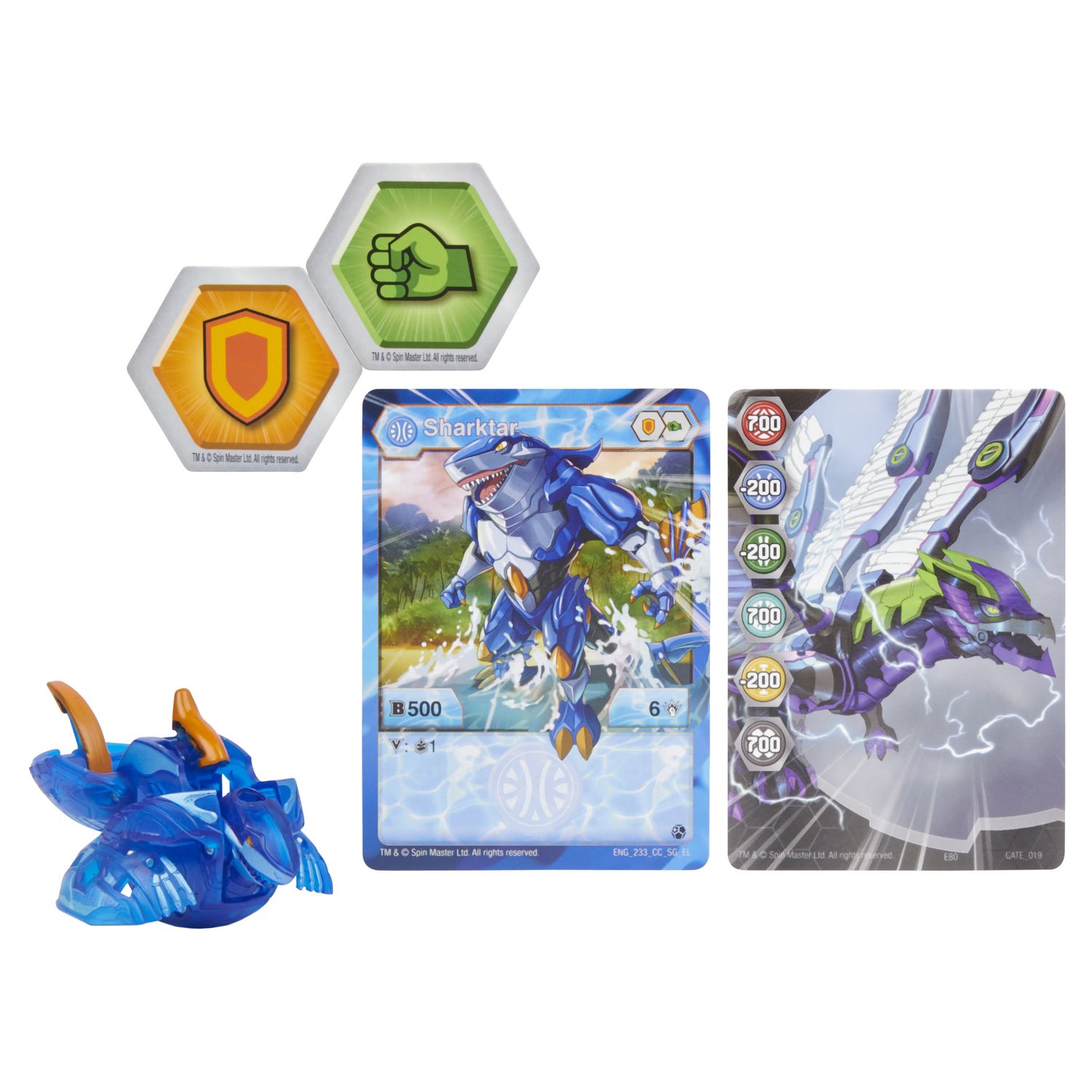 Фигурка-трансформер Bakugan S3 Chase Ele Sharktar 6061459/20132052 - фото 1