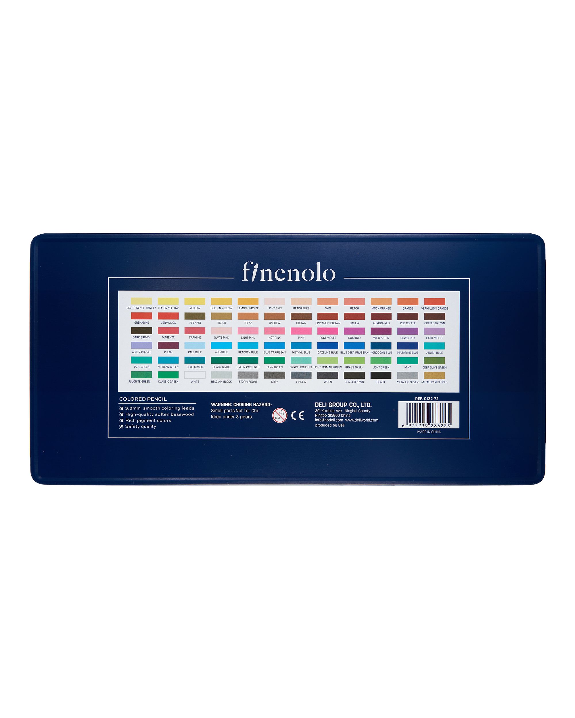 Набор цветных карандашей Finenolo 72 цвета в металлическом пенале - фото 3