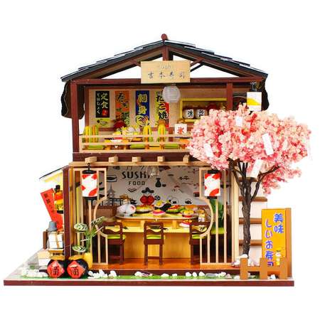 Интерьерный конструктор HitToy Румбокс Японское кафе с куполом и подсветкой