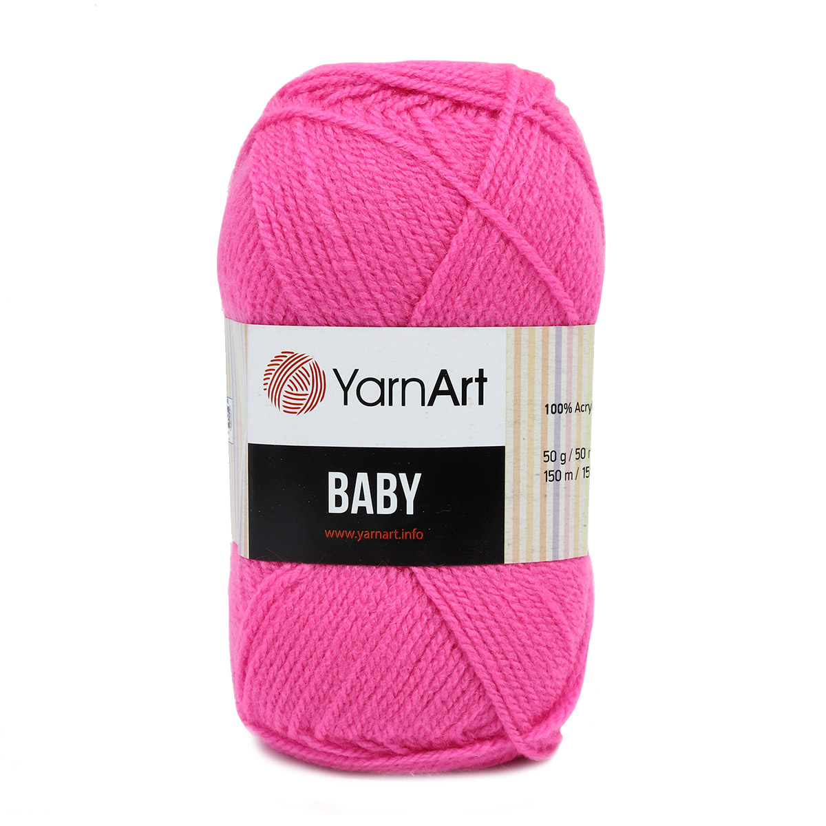 Пряжа для вязания YarnArt Baby 50 гр 150 м акрил мягкая детская 5 мотков 174 мальва - фото 7