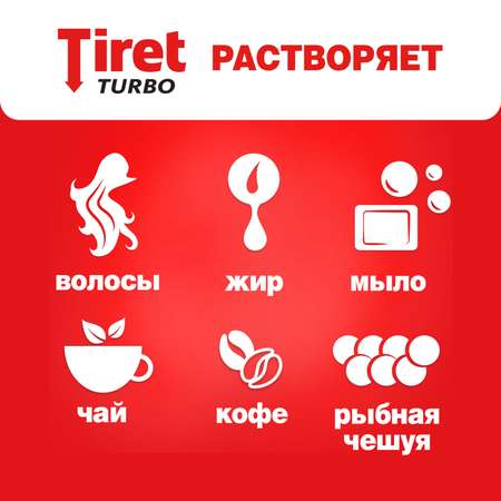 Гель Tiret TURBO 500мл от засоров в трубах