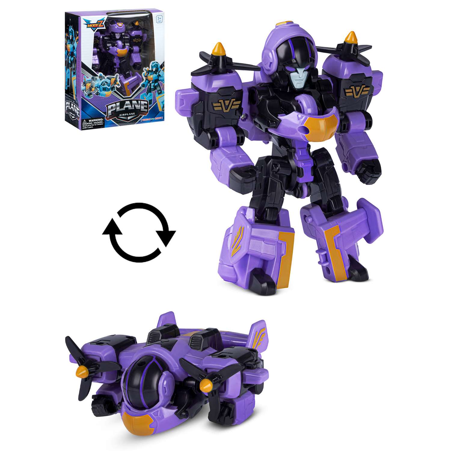 Машинка робот трансформер AUTODRIVE цвет фиолетовый - фото 5