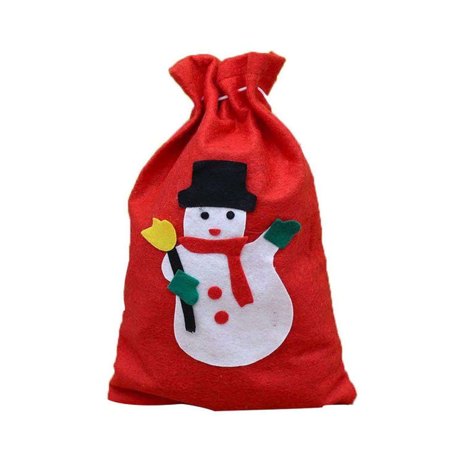 Мешок Uniglodis Новогодний для подарков 20х30 см Снеговик - фото 1
