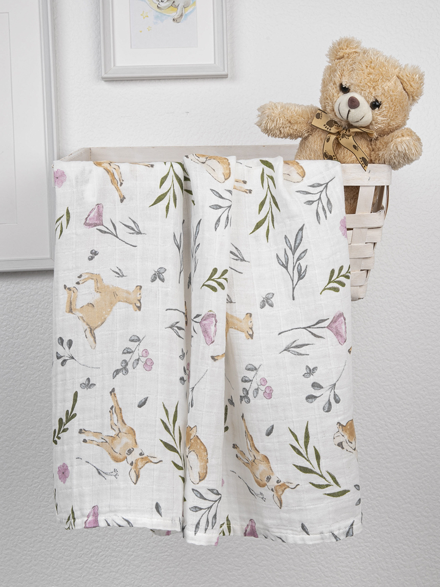 Пеленка муслиновая Baby Nice для новорожденных 120Х120 - фото 3