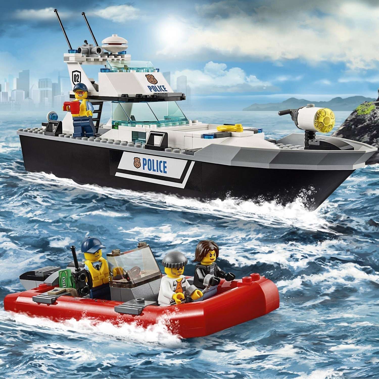Конструктор LEGO City Police Полицейский патрульный катер (60129) - фото 8
