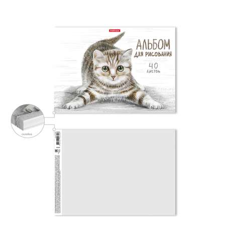 Альбом для рисования ErichKrause Tabby А4 40л 49844