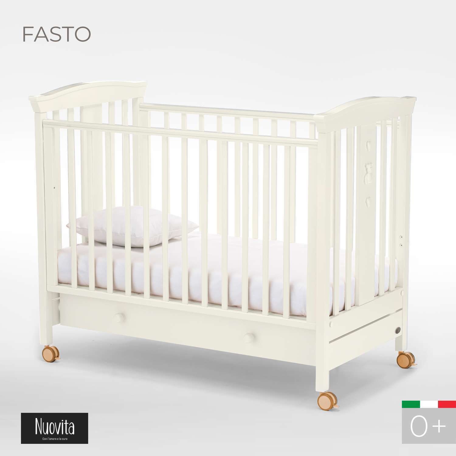Детская кроватка Nuovita Fasto прямоугольная, (ваниль) - фото 2