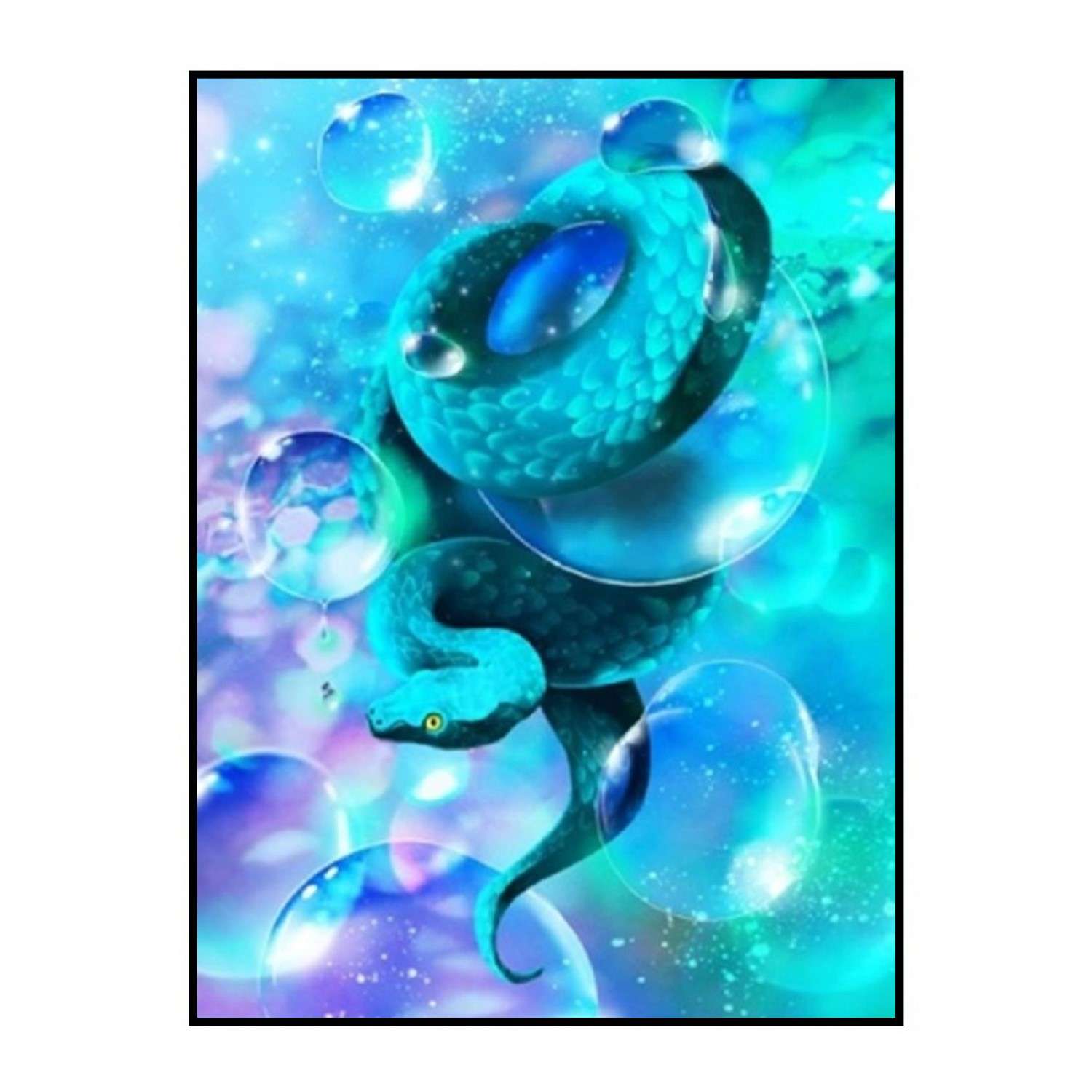 Алмазная мозаика Seichi Змея с пузырями 15х20 см - фото 2