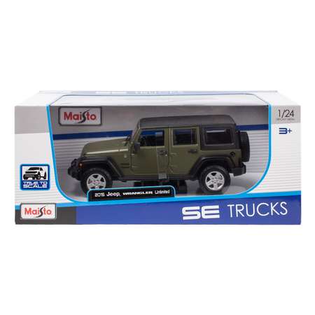 Машинка MAISTO 1:24 Jeep Wrangler Unlimited Зеленая 31268