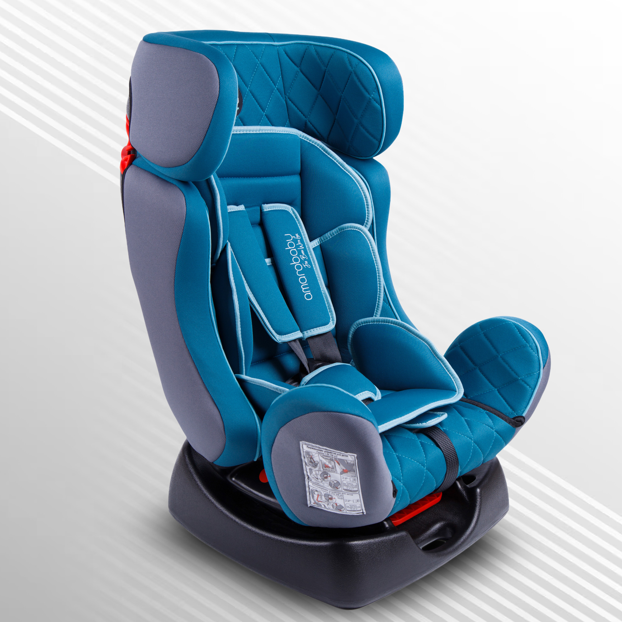 Автокресло детское AmaroBaby Professional группа 0+ I II бирюзовый - фото 20