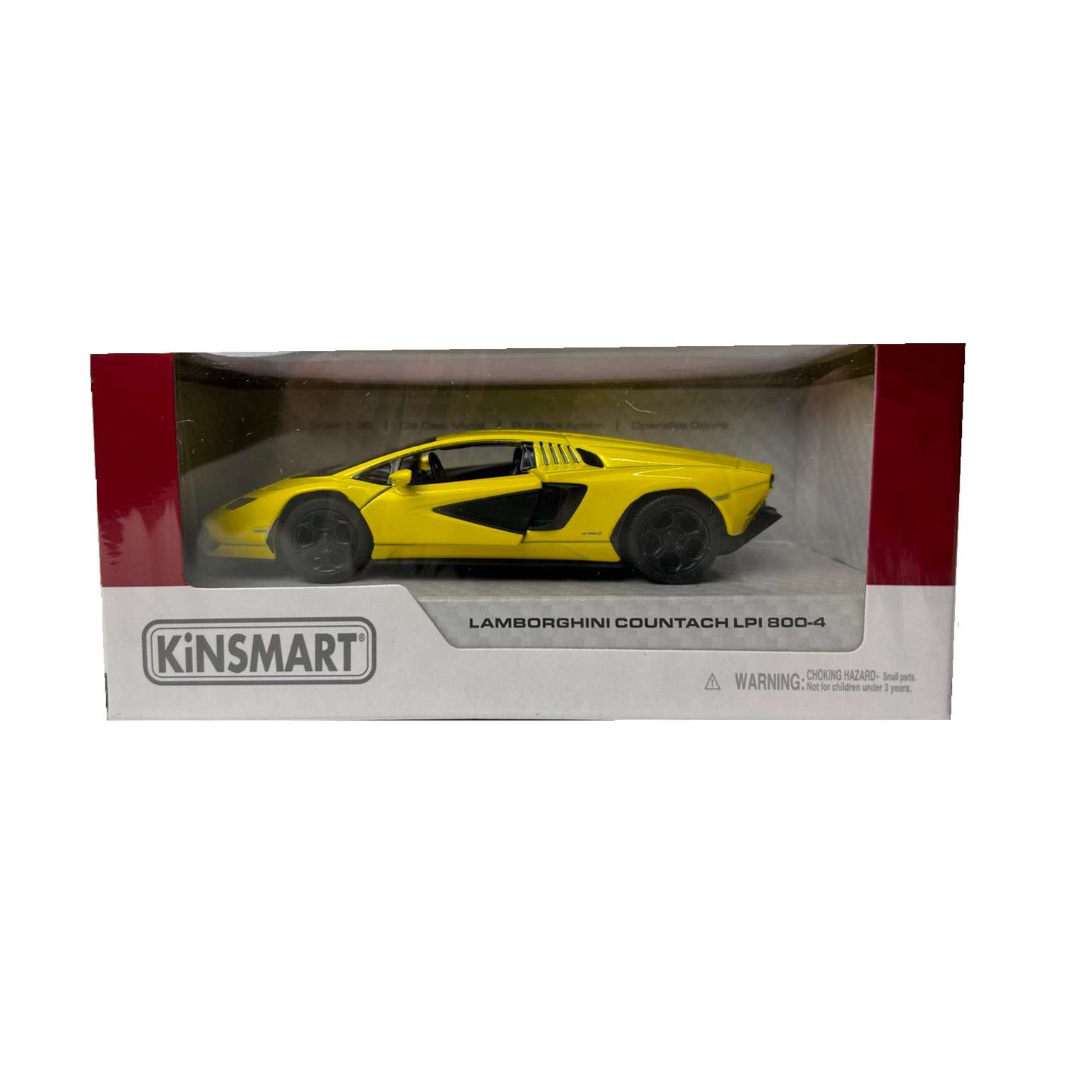 Модель KINSMART Ламборгини Каунтач LPI 800-4 1:38 желтая КТ5437/3 - фото 3