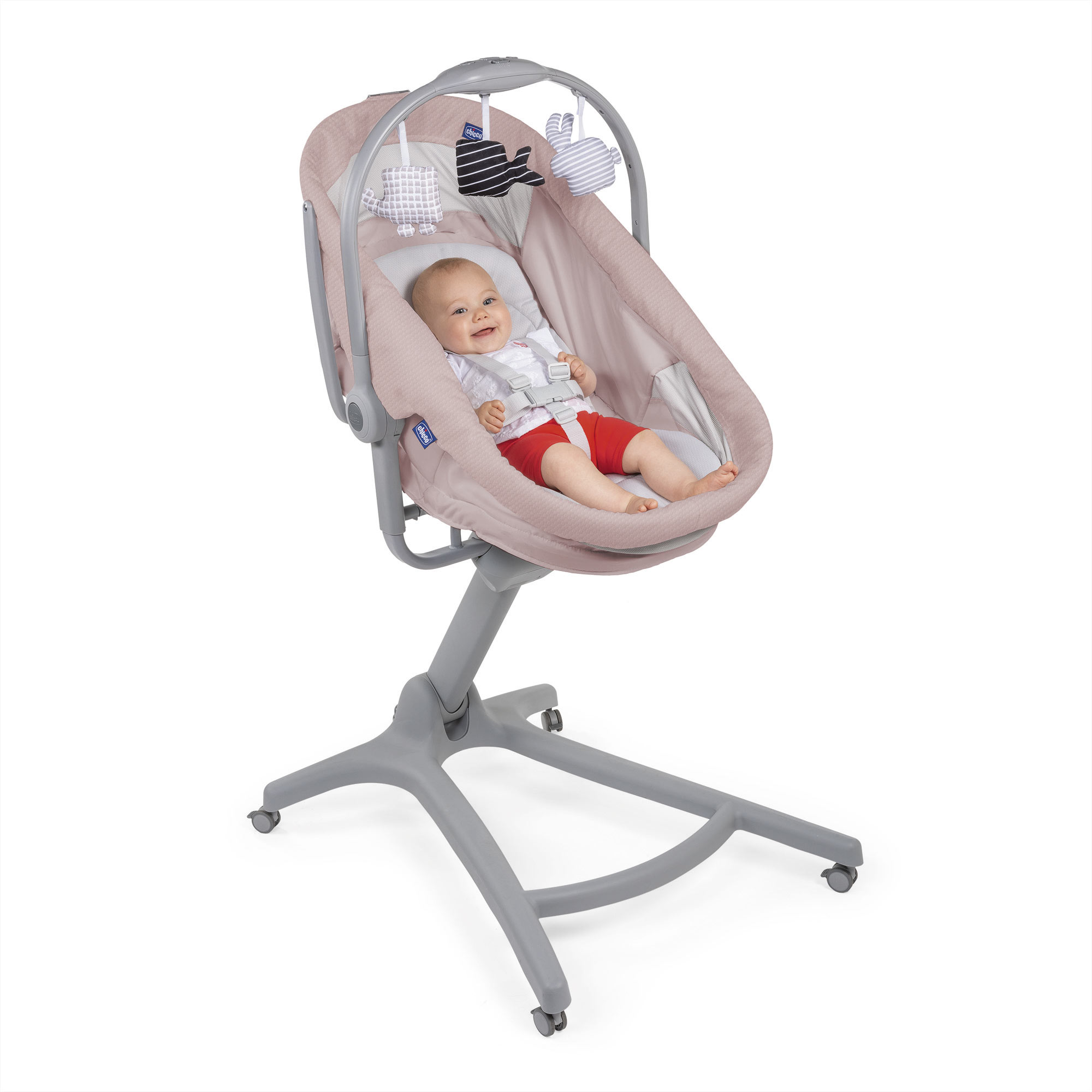 Детская кроватка Chicco Baby Hug - 4 in 1 Air Rose овальная, (розовый) - фото 6