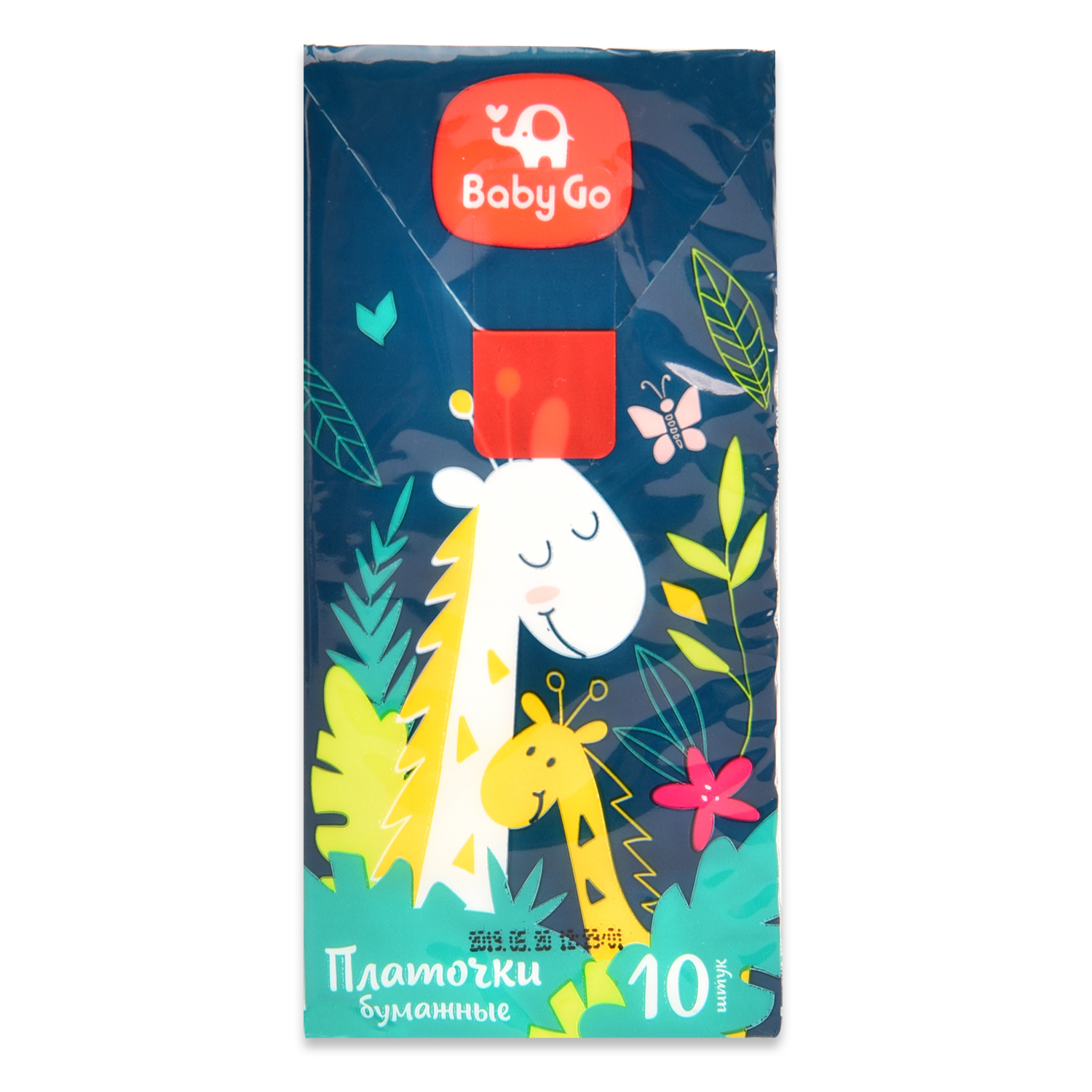 Платочки бумажные BabyGo 2слоя 10шт в ассортименте PT-2-10 - фото 3