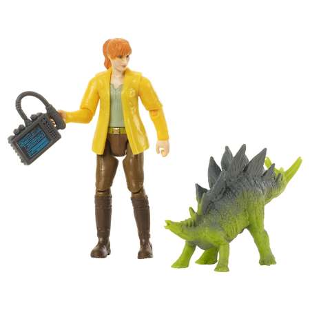 Фигурка Jurassic World базовая Клара и Стегозавр FMM06