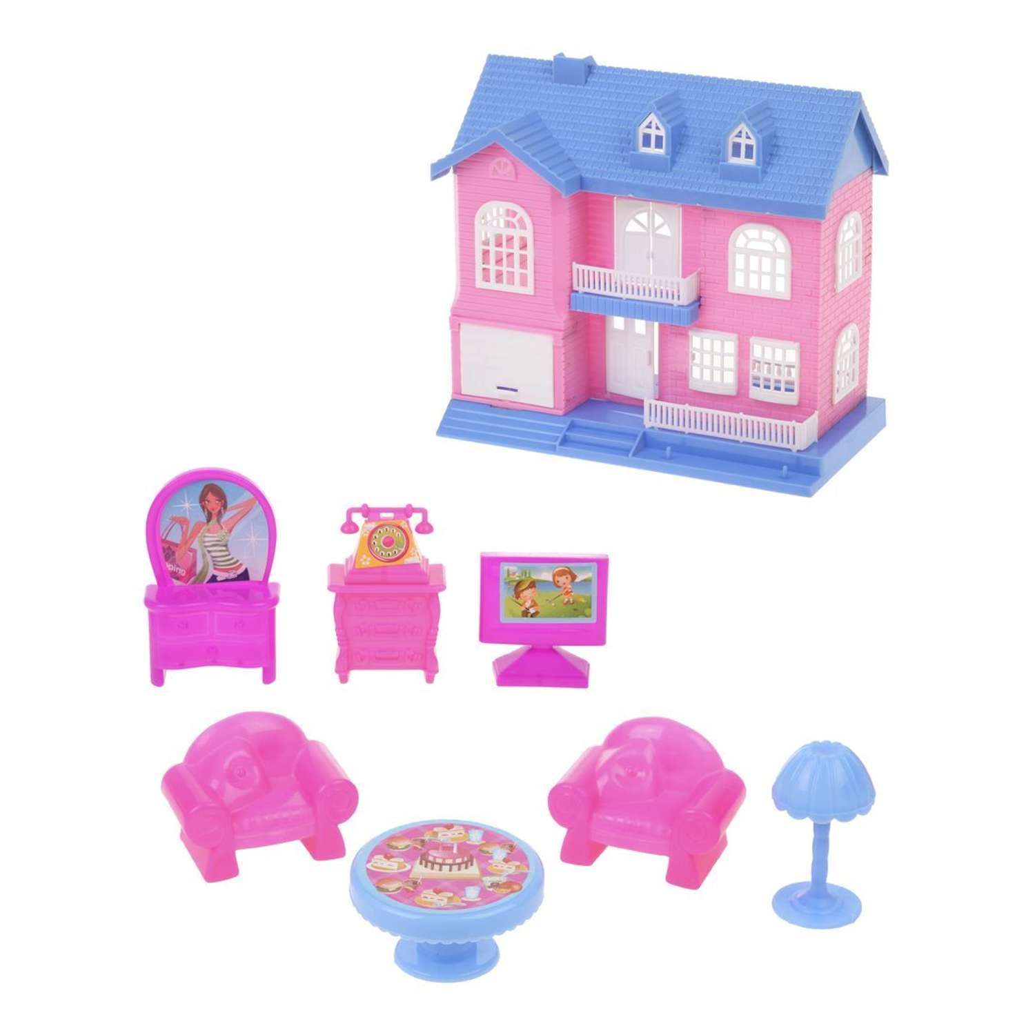 Кукольный домик Наша Игрушка игровой набор 7 предметов 802215 - фото 1