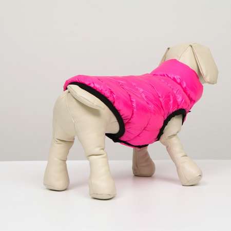 Куртка для собак Sima-Land двухсторонняя S розовая/тёмно-синяя
