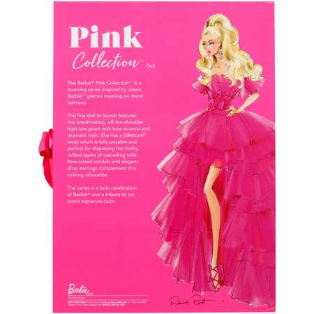 Кукла Barbie Золото коллекционная в розовом платье GTJ76