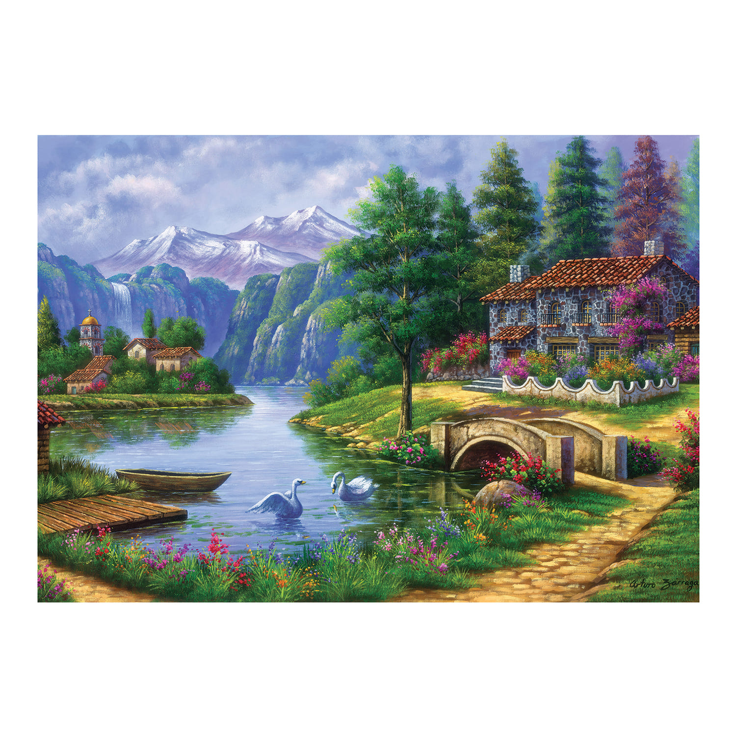 Пазл 1500 деталей ART PUZZLE Деревня у озера - фото 2