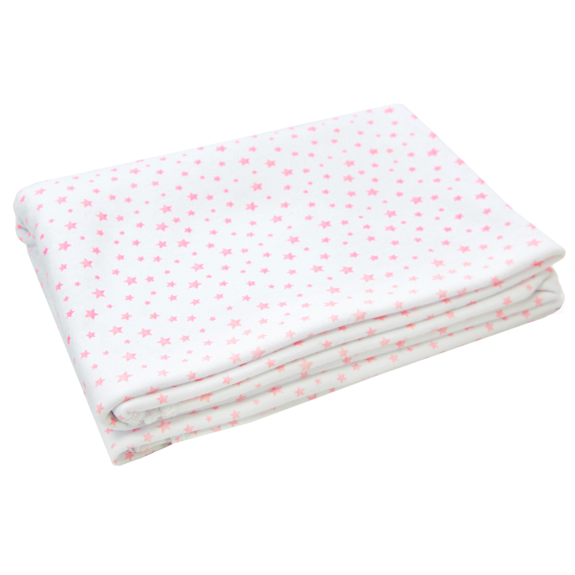 Пеленка трикотажная AmaroBaby Soft Hugs Розовые звезды белый 90х120 - фото 3