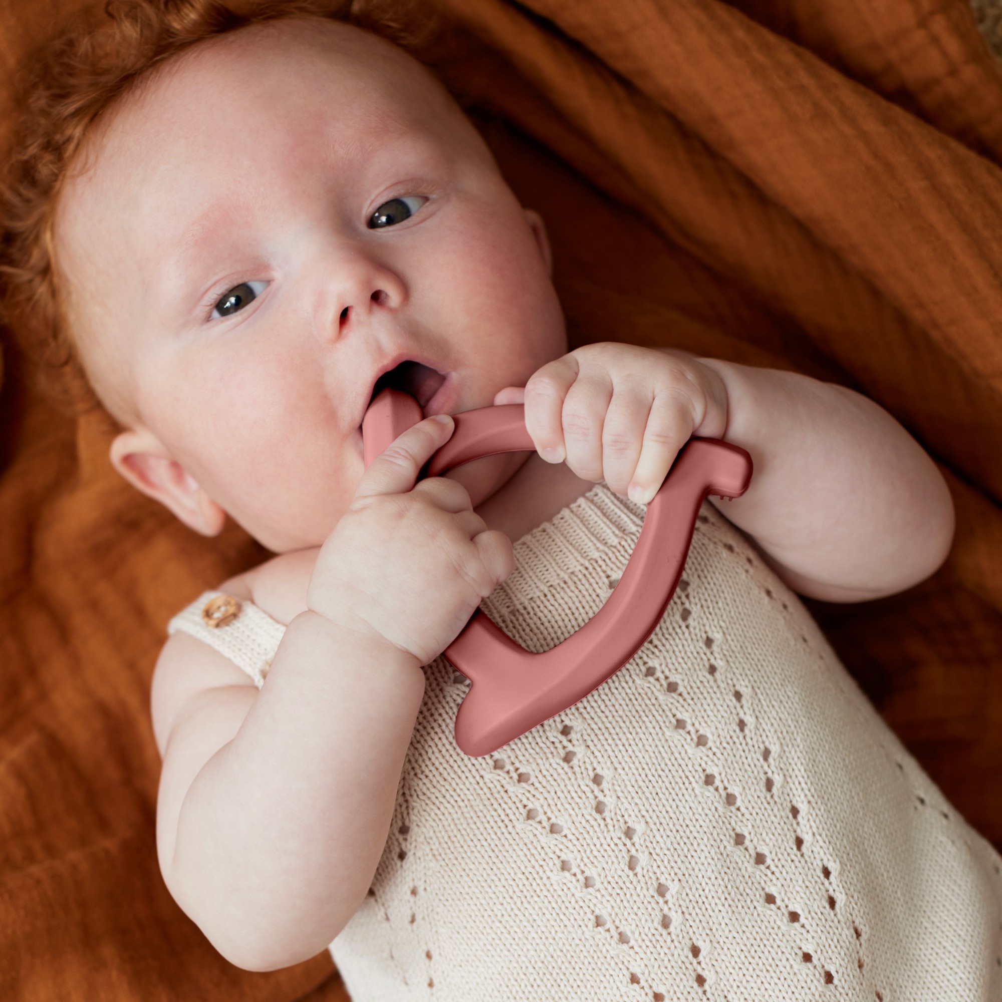 Прорезыватель Everyday Baby силиконовый терракотовый - фото 2