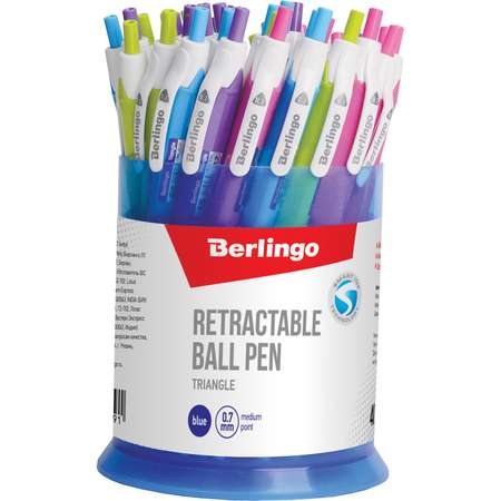 Ручка шариковая BERLINGO Triangle Синий в ассортименте CBm_70732