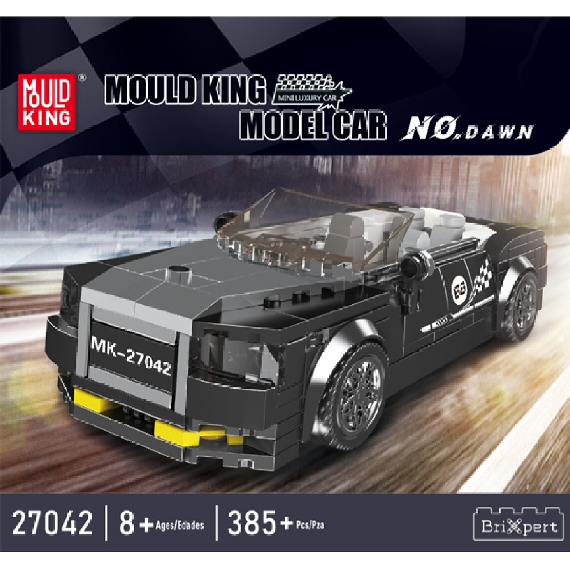 Конструктор Mould King 27042 MOC Технологическая Rolls-Royce Obsidian суперкар 385 деталей - фото 1